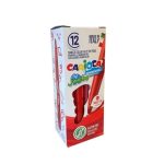 Caja de 12 Marcadores Rojos Carioca Jumbo Box Punta Maxi