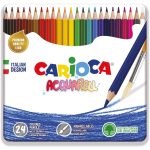 Caja de Hojalata de 24 Lapices Acuarelables Carioca Acquarell
