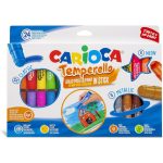 Caja de 24 Temperas en Barra Carioca Temperello Colores Surtidos