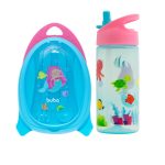 Bowl con Divisorias + Botella con Pajita Retractil Buba Diseño Mermaids